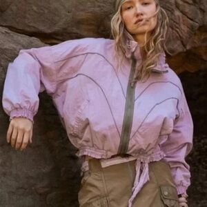 Free People Movement Starting Lineup Windbreaker Jacket Lilac Purple Medium